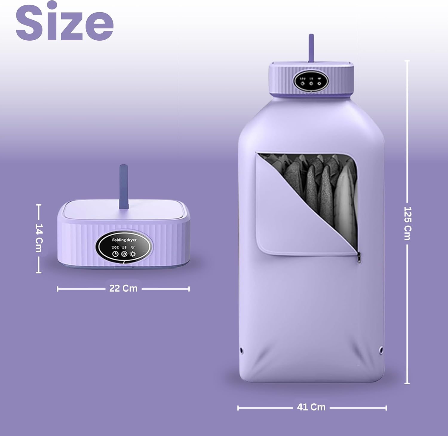 GlowDryer foldable clothes dryer for travel and small spaces
UV light portable clothes dryer for apartment and dorm use
Compact electric dryer for baby clothes, underwear and delicates
Lightweight collapsible dryer with 1h 2h 4h timer and energy-saving feature
Travel-friendly laundry drying solution with UV sanitization