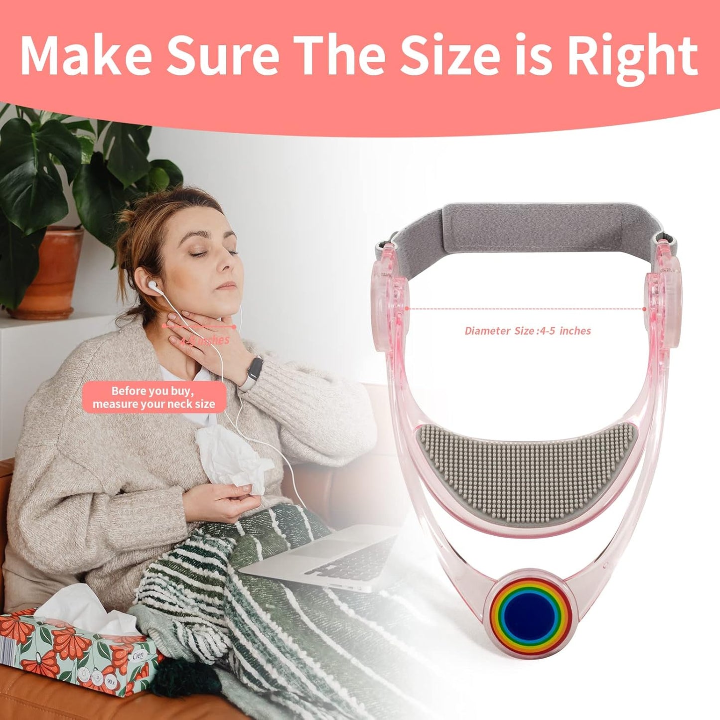 PostureGuard™ – Adjustable Neck & Shoulder Support for Study & Work