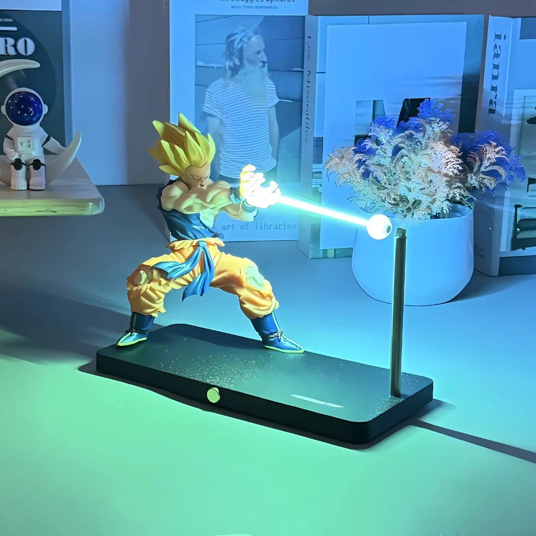 Goku performing Kamehameha LED night light figure