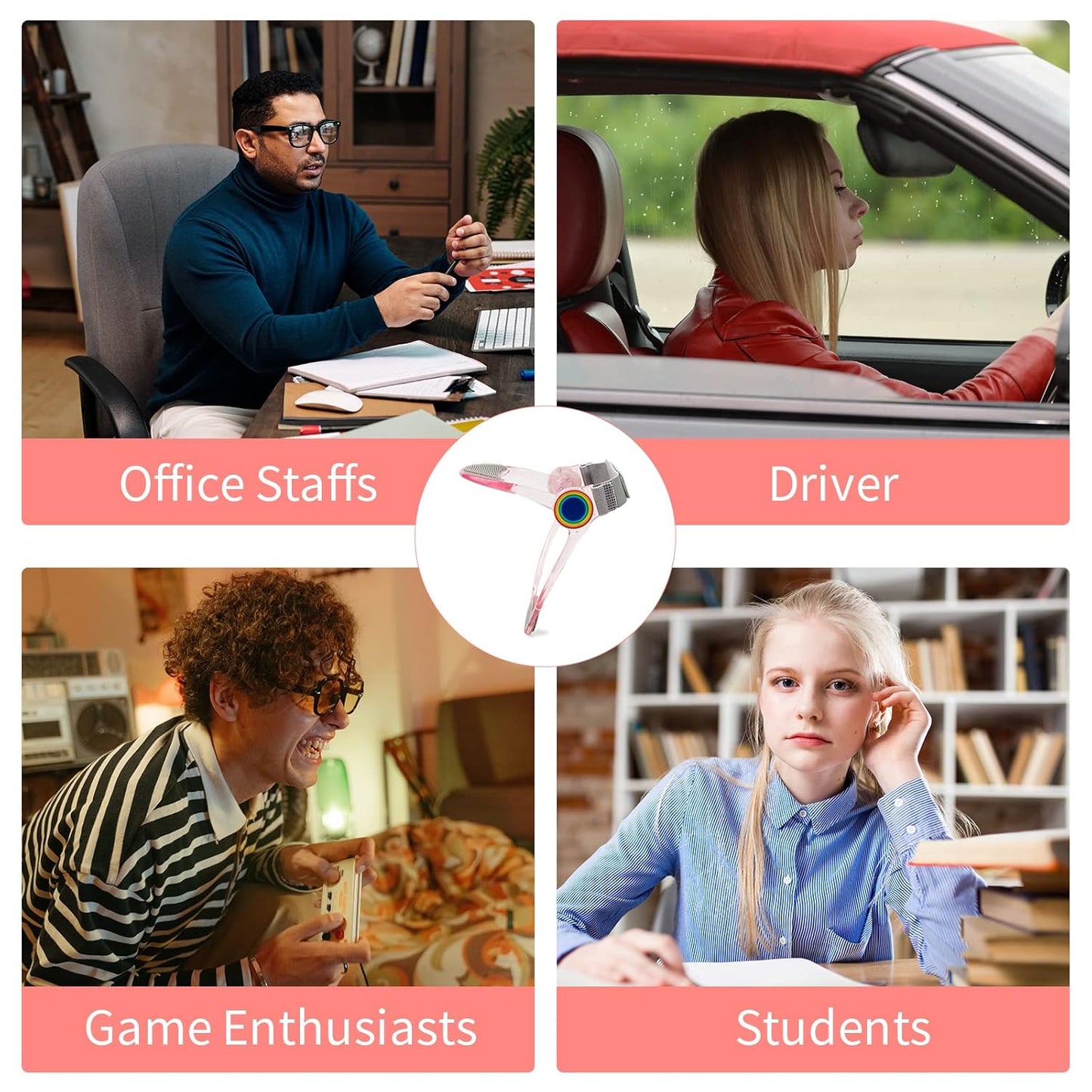 PostureGuard™ – Adjustable Neck & Shoulder Support for Study & Work