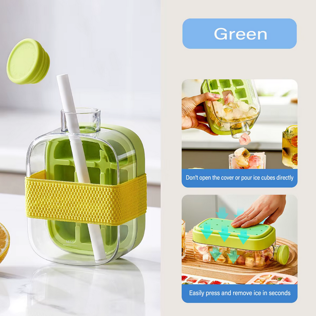 IcePress™ Bottle - Portable, Leak-Proof Ice Tray for Drinks