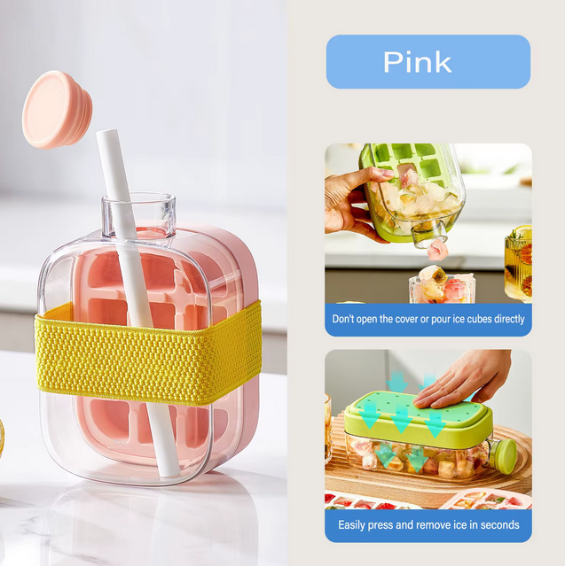 IcePress™ Bottle - Portable, Leak-Proof Ice Tray for Drinks
