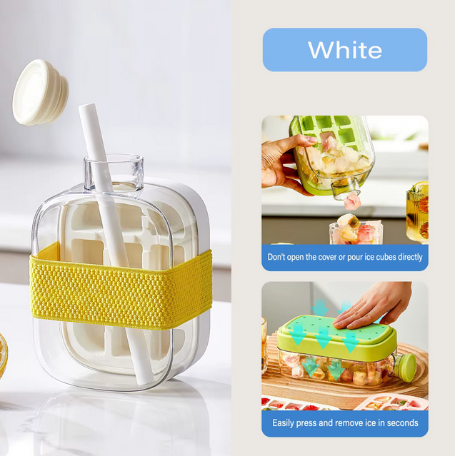 IcePress™ Bottle - Portable, Leak-Proof Ice Tray for Drinks