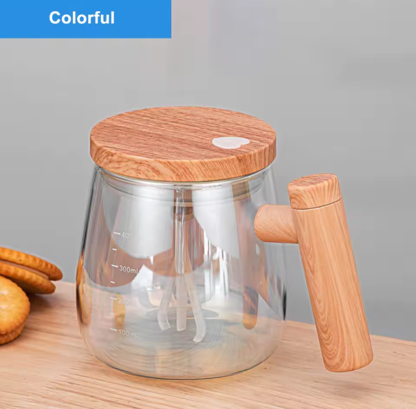 Automatic mixing smart mug blending hot coffee with high-speed stirrer