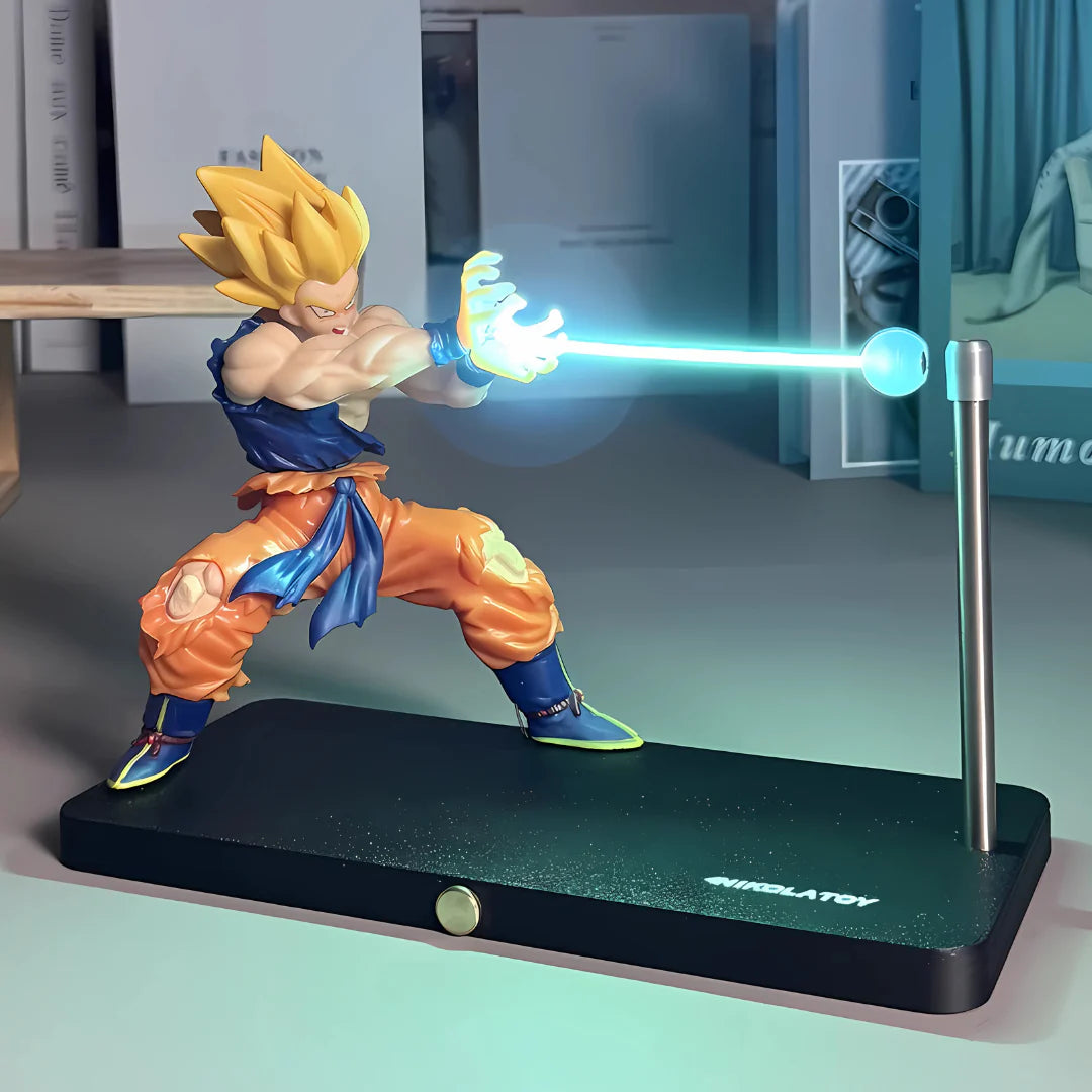 Goku performing Kamehameha LED night light figure