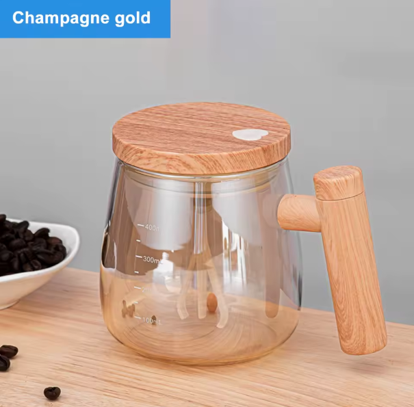 Automatic mixing smart mug blending hot coffee with high-speed stirrer