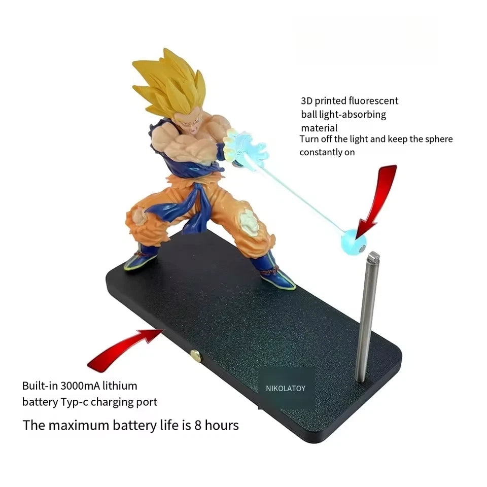 Goku performing Kamehameha LED night light figure