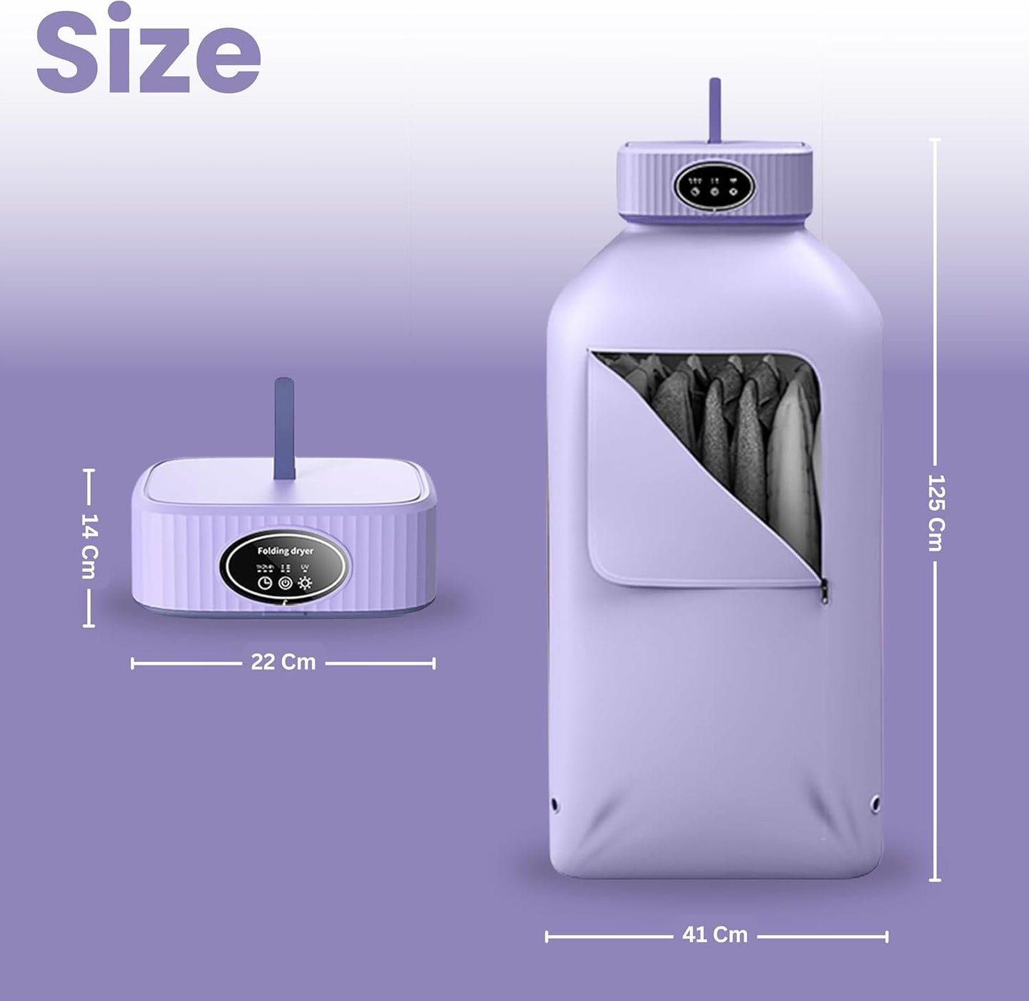 GlowDryer foldable clothes dryer for travel and small spaces
UV light portable clothes dryer for apartment and dorm use
Compact electric dryer for baby clothes, underwear and delicates
Lightweight collapsible dryer with 1h 2h 4h timer and energy-saving feature
Travel-friendly laundry drying solution with UV sanitization
