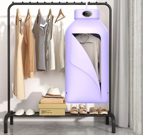 GlowDryer foldable clothes dryer for travel and small spaces
UV light portable clothes dryer for apartment and dorm use
Compact electric dryer for baby clothes, underwear and delicates
Lightweight collapsible dryer with 1h 2h 4h timer and energy-saving feature
Travel-friendly laundry drying solution with UV sanitization
