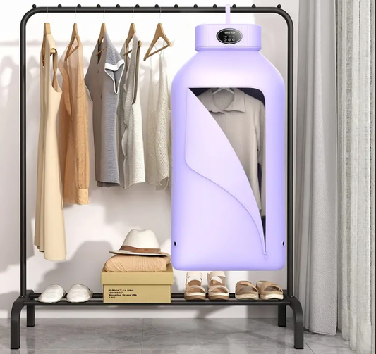 GlowDryer foldable clothes dryer for travel and small spaces
UV light portable clothes dryer for apartment and dorm use
Compact electric dryer for baby clothes, underwear and delicates
Lightweight collapsible dryer with 1h 2h 4h timer and energy-saving feature
Travel-friendly laundry drying solution with UV sanitization
