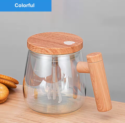 Automatic mixing smart mug blending hot coffee with high-speed stirrer