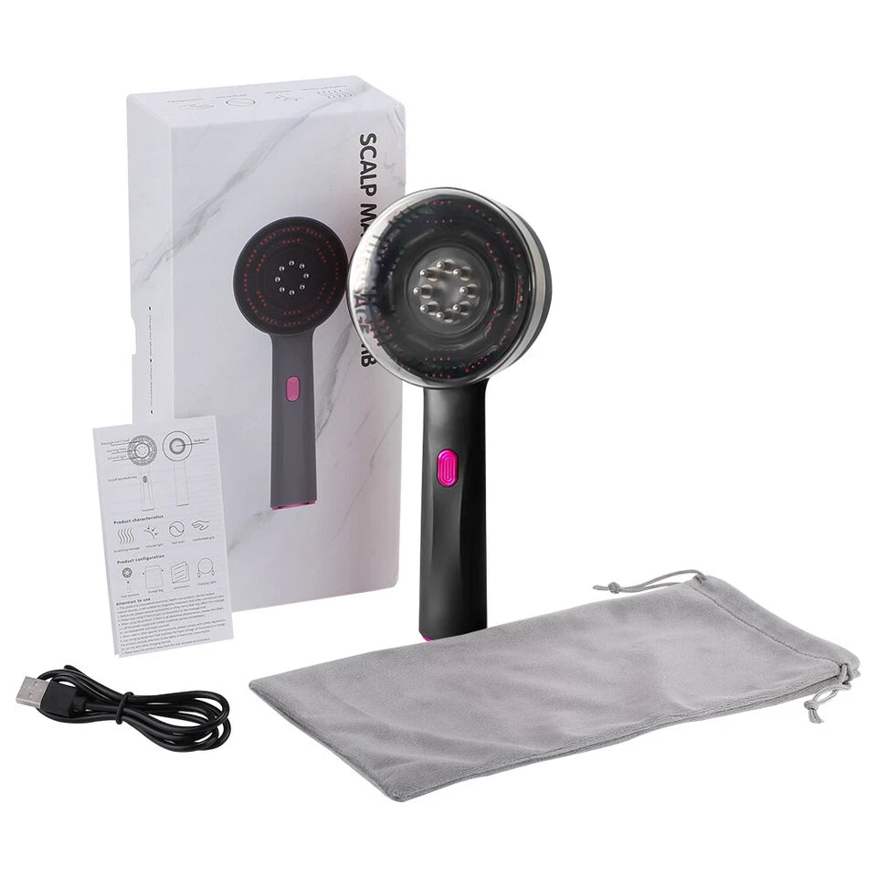 ScalpEase Pro electric scalp massager with oil applicator for hair growth and relaxation